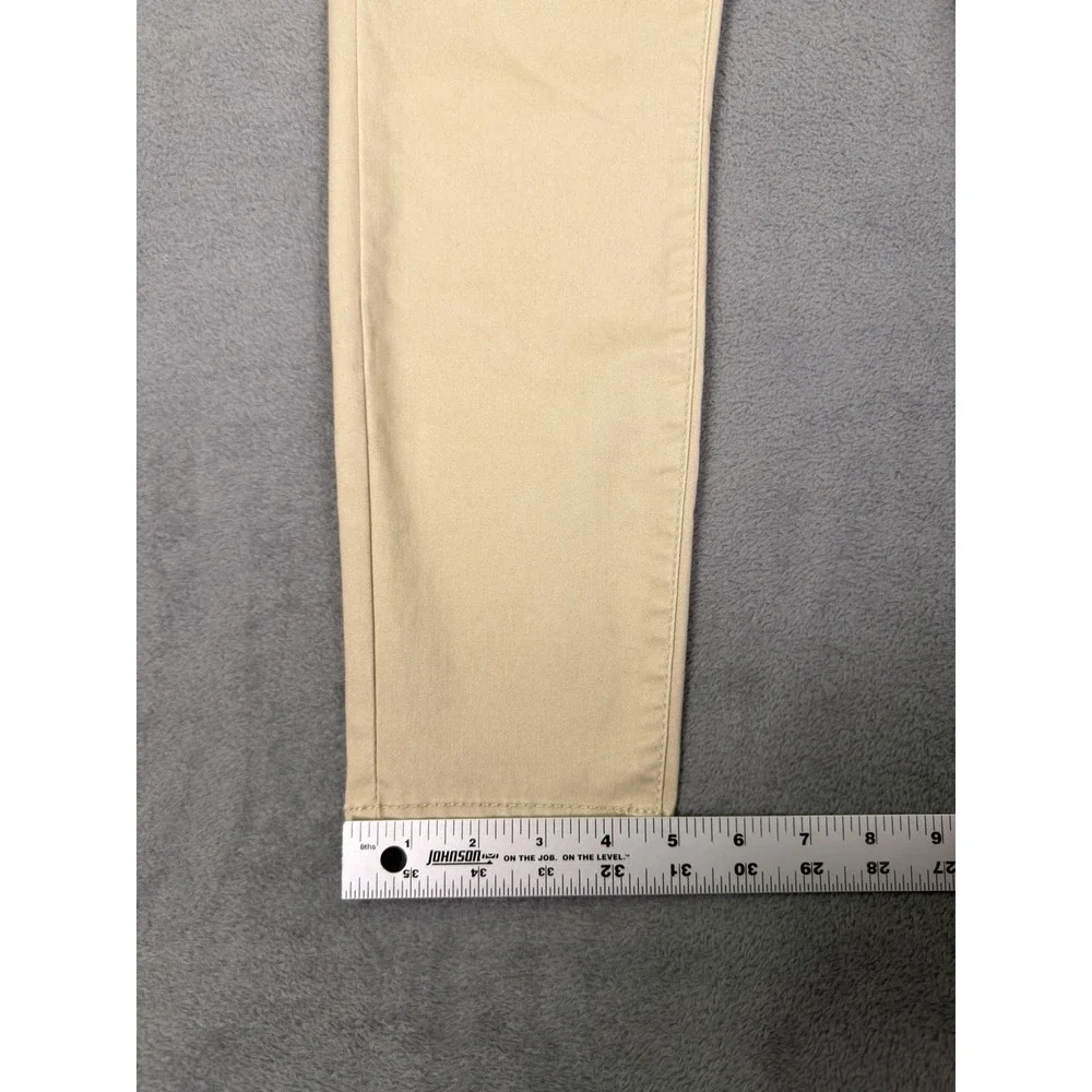 Curve Appeal Jeans Womens 4/27 Tan Khaki High Rise Minimalist Jegging Stretch
